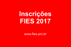Inscrições FIES 2017