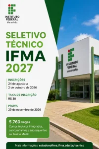 datas e informações seletivo ifma 2027
