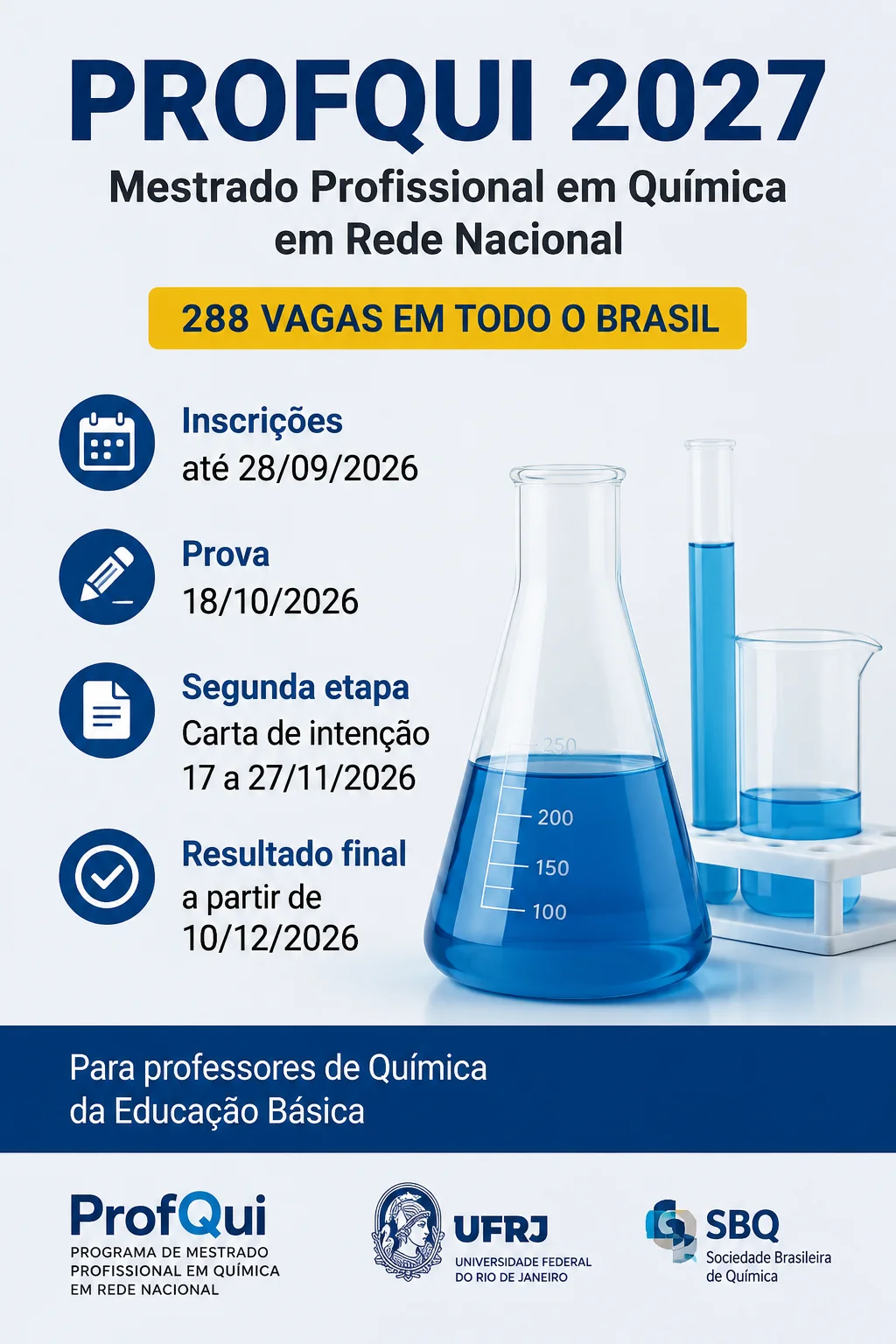 inscrição prof qui 2027