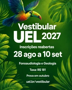 UEL abre inscrições do Vestibular para os cursos de Fonoaudiologia e Geologia
