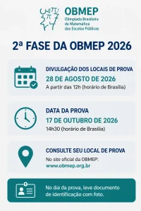 segunda fase obmep 2026