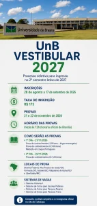 Datas e inscrição Vestibular UnB 2027