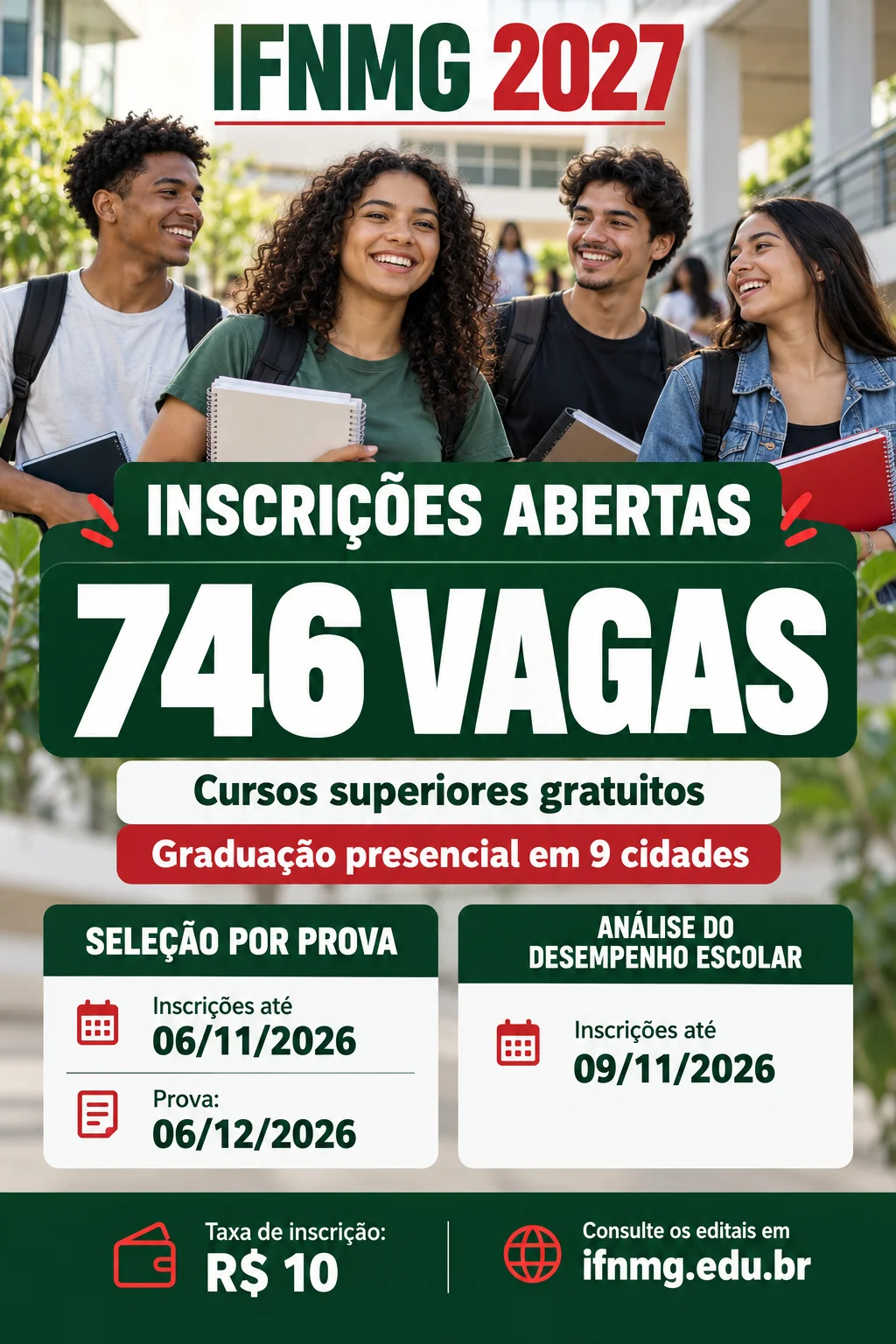 IFNMG Cursos Superiores Imagem IA)